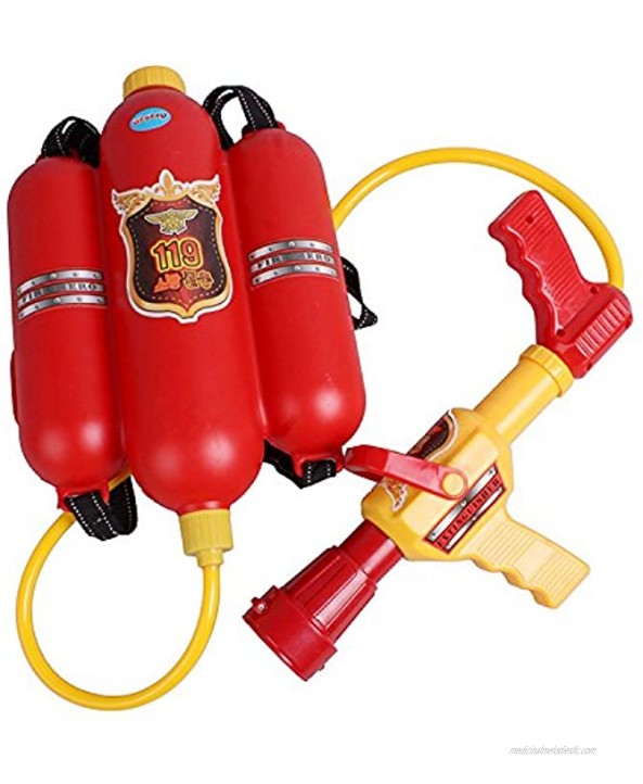 GracesDawn Fireman Toys Backpack Watergun Blaster Extinguisher with Nozzle and Tank Set Children Outdoor Water Toy