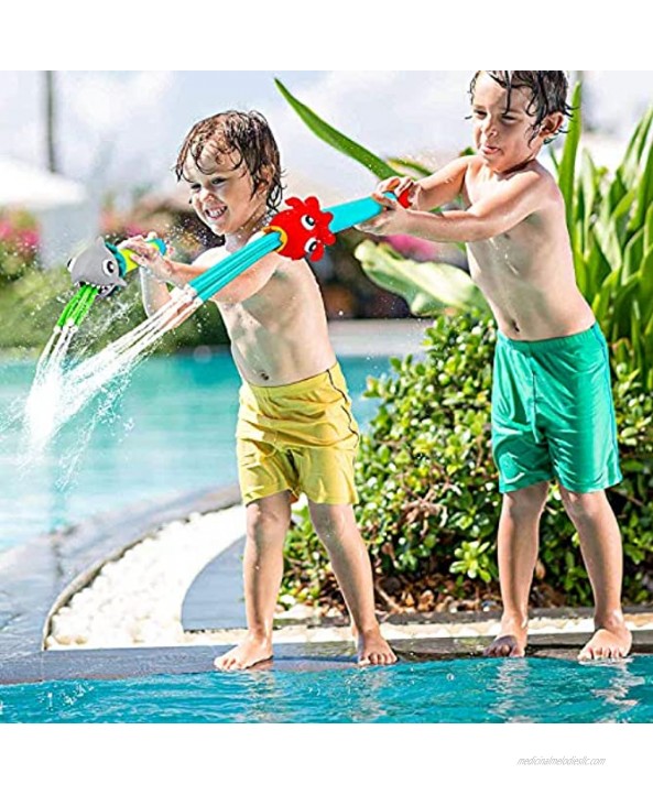 Growsland Water Gun for Kids 2 Pack Fun Squirt Gun with Wiggle Tubes Pool Toys for Toddler Summer Super Soaker for Swimming Beach Yard Outdoor Water Activity Fighting Play Shoot Up to 30 ft