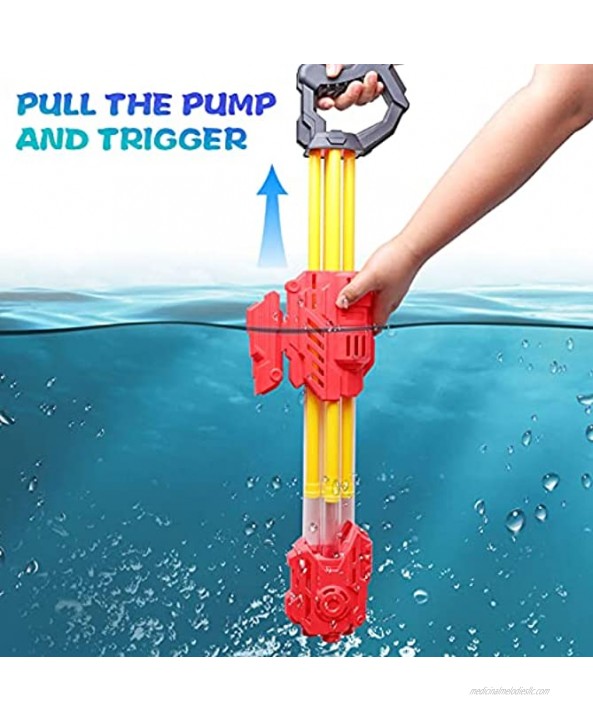 JOLUME Super Water Guns for Kids Teens,5 Nozzles 1200CC Large Capacity Water Soaker Blaster Squirt Gun 35ft Long Range Shooting,Outdoor Water Toys for Kids Summer Swimming Pool Fighting Toys2 Pack