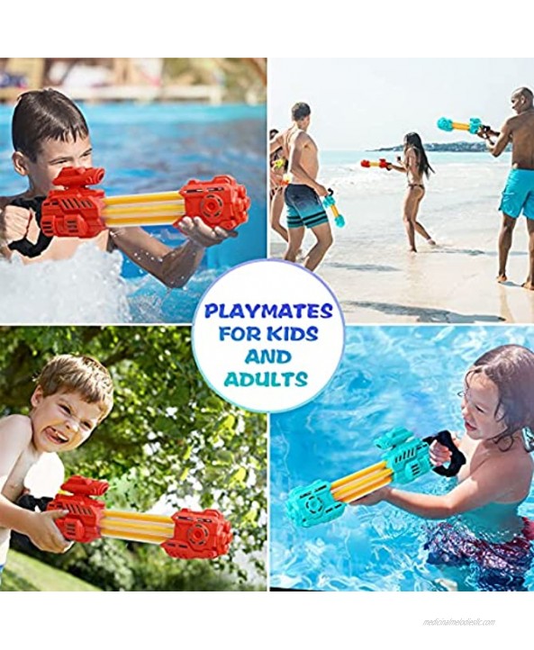 JOLUME Super Water Guns for Kids Teens,5 Nozzles 1200CC Large Capacity Water Soaker Blaster Squirt Gun 35ft Long Range Shooting,Outdoor Water Toys for Kids Summer Swimming Pool Fighting Toys2 Pack