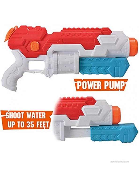 Joyin 2 Pack Super Water Blaster Shoot Up to 36 Feet High Capacity Water Soaker Blaster Squirt Toy Water Gun Swimming Pool Beach Sand Water Fighting Toy