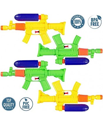 Liberty Imports 4-Pack AK47 Machine Gun Water Squirters Super Shooters Bulk Party Favors Kids Toy Swimming Pool Beach Sand Water Fighting 11-Inch
