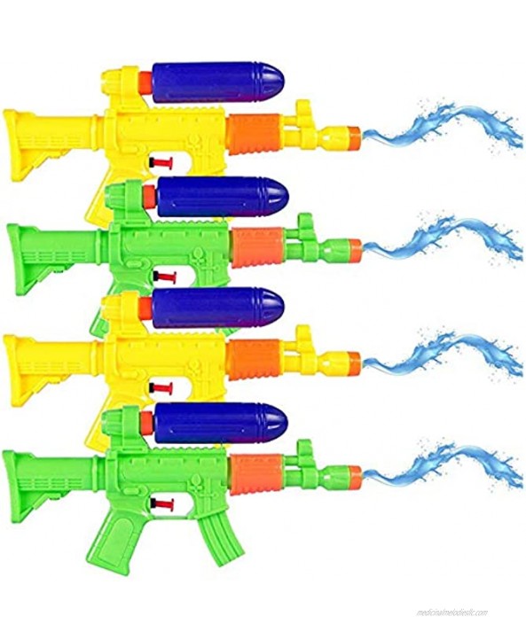 Liberty Imports 4-Pack AK47 Machine Gun Water Squirters Super Shooters Bulk Party Favors Kids Toy Swimming Pool Beach Sand Water Fighting 11-Inch