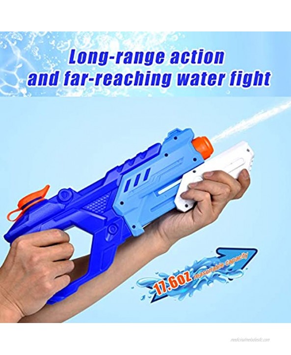 Quanquer Water Guns for Kids 3 Pack Super Water Blaster Soaker Squirt Guns 600CC High Capacity Summer Swimming Pool Beach Party Favors Water Outdoor Fighting Toy for Kids Adults Boy Girl