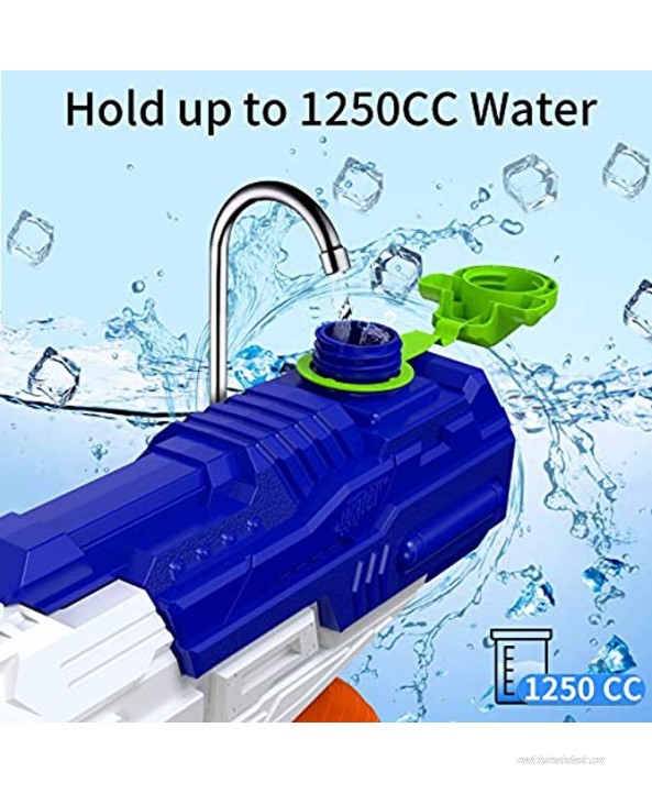 Squirt Guns Water Blaster for Kids 1250CC Water Guns 2 Pack Water Shooter 36 FT Range for Adults Outdoor Swimming Pool Water Playing Toys Boys Girls Children