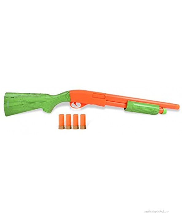 Sunny Days Entertainment Pump Action Shotgun – With Realistic Sounds and Ejecting Play Shells Orange Hunting Role Play Toy For Kids NY and CA Compliant – Maxx Action
