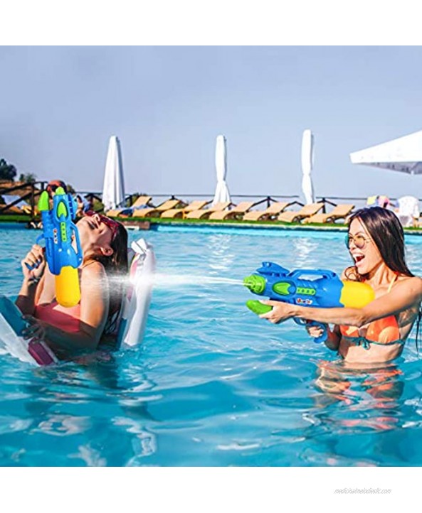 Super Water Gun for Kids Adults -1100CC High Capacity Water Blaster Squirt Gun 26FT Long Range Water Gun with 2 Strong Nozzles Summer Water Fighting Toys for Swimming Pool Party Beach Sand