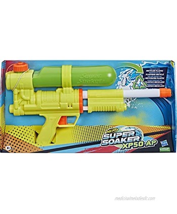 SUPERSOAKER F1972FF1 Nerf Super Soaker XP50-AP Blaster Tank Made with Recycled Plastic Air-Pressurized Continuous Water Blast