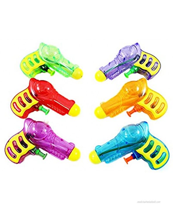 Totem World 12 Squirt Guns for Kids Pet Cat Animal Transparent Neon Bulk Water Guns with Classic Design and Durable Materials