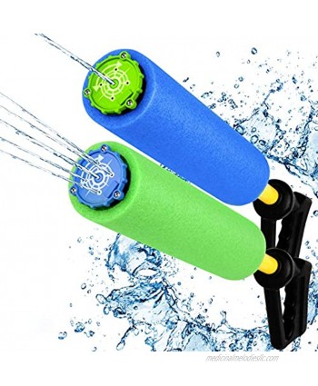 Water Blaster Soaker Gun Large Sizes 2 Pack Squirt Water Toy for Children & Adults Two Switchable Squirt Mode with 5 Water Spout for More Fun in Pool Beach etc. 2 Bright Colors Up to 33 Ft Blast.