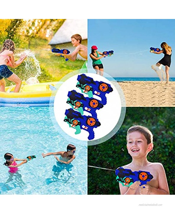Water Gun for Kids Adults 3 Packs 6 Guns 2 in 1 Squirt Guns Super Water Blaster Soaker Water Toys Yard Games Beach Pool Toys Toddler Outdoor Toys Boys Girls Outside Toys for Kids Age 4-8 8-12