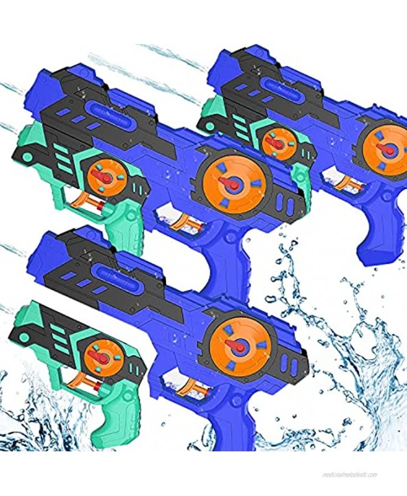Water Gun for Kids Adults 3 Packs 6 Guns 2 in 1 Squirt Guns Super Water Blaster Soaker Water Toys Yard Games Beach Pool Toys Toddler Outdoor Toys Boys Girls Outside Toys for Kids Age 4-8 8-12