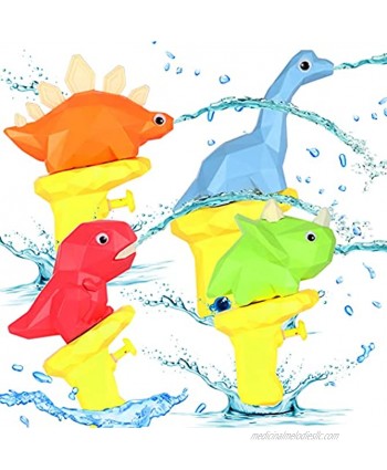 Water Guns for Kids 4PCS Dinosaur Squirt Guns Pistol Water Blaster Toddler Summer Toy Water Toys Swimming Pool Toys Outdoor & Beach Games Water Fighting Play Toys for Boys and Girls