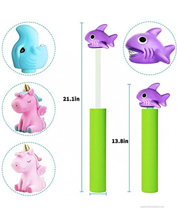 Water Toys,4 Pack Animal Figures Water Blaster Squirt Gun Water Cannon for Kids Toddler Adults Foam Noodles Outdoor Toys for Pool Beach Yard and Park Water Shooter Gift for Kids