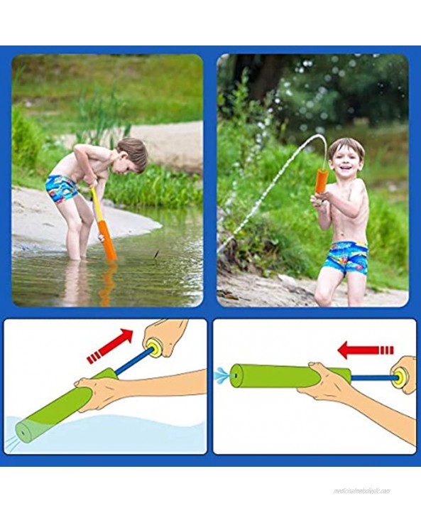 Water Toys,4 Pack Animal Figures Water Blaster Squirt Gun Water Cannon for Kids Toddler Adults Foam Noodles Outdoor Toys for Pool Beach Yard and Park Water Shooter Gift for Kids