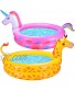 2 PCS Inflatable Kiddie Pool 48"X13" 1 Unicorn Giraffe Kid Pool for Backyard Toys Baby Ball Pit Pool Toddler Swimming Pool for Kids Adults Outdoor Outside Summer Toys Water Play Center Gift Boys Girls