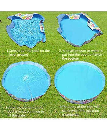 6ft Swimming Pools Above Ground Kiddie Pool Toddler Pool Inflatable Pool for Backyard Outdoor Pool for Kids Adults PVC Folding Durable Swim Center Family Bath Tubs Baby Pool