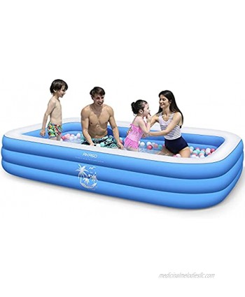 AKASO Inflatable Swimming Pools 118" X 71" X 22" Blow Up Swimming Pools for Kids Adults Children Toddlers Full-Sized Inflatable Kiddie Pools Wear-Resistant Garden Backyard Water Party