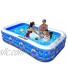 AOKIWO Family Inflatable Swimming Pool Inflatable Kiddie Pool Lounge Pools for Kids Adults Infant Garden Backyard Outdoor Summer Water Party 103" X 59" X 20"