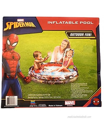 EAE 1 Spiderman Small Inflatable Pool & Outdoor Fun Set Plastic Kiddie Pool for Kids Baby Toddler Blow Up Pool Portable Pool Double Mega Bundle Exclusive 1 Bulles Piper Naut & 1 S-Man Toy