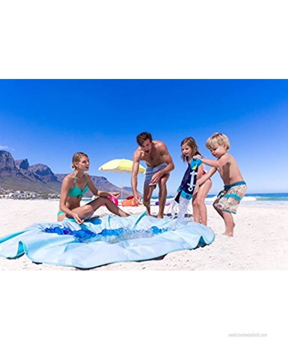 EverEarth E Lite Waterproof Beach Blanket & Kiddie Pool Blue