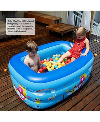 Inflatable Kiddie Pool 50" Baby Pool with Inflatable Soft Floor Inflatable Bathtub for Indoor or Outdoor Water Fun Home Pool Ball Pit