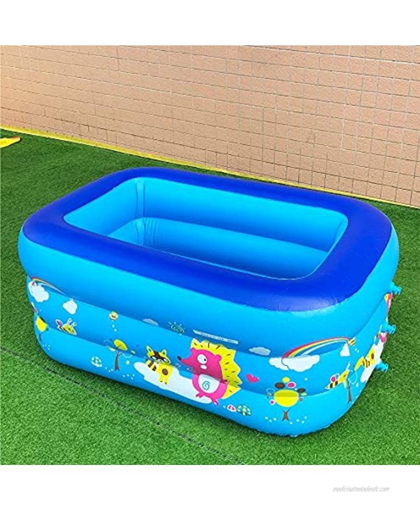 Inflatable Kiddie Pool 50 Baby Pool with Inflatable Soft Floor Inflatable Bathtub for Indoor or Outdoor Water Fun Home Pool Ball Pit