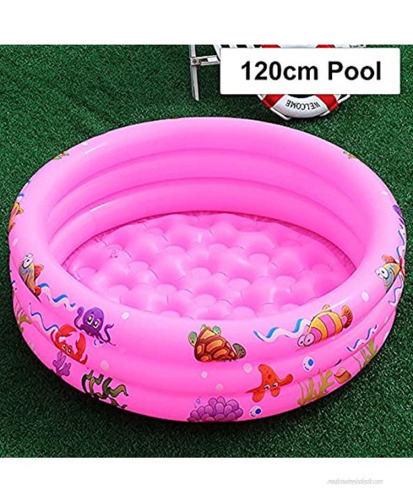 Inflatable Kiddie Pool for Toddlers Above Ground Swimming Pool for Kids 48 Inches Summer Plastic Pools for Yard Parties Blue Pink Pink