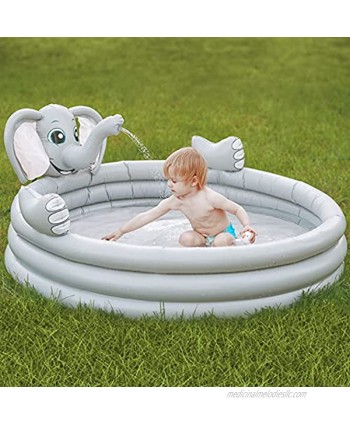 Inflatable Kiddie Pool for Toddlers with Sprinkler | Small Kid Pool Size 60'' | Toddler Pool Swimming Pool for Kids for Outside Backyard | Blow up Pool for Kids | 2-in-1 Baby Ball Pit and Pool