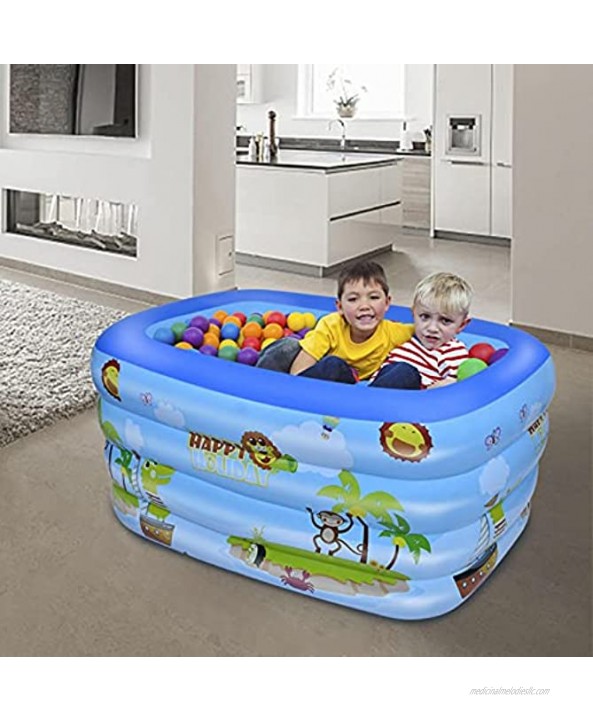 Inflatable Swimming Pool Family Swim Center Inflatable Above Ground Swimming Pools for Kids Adults Toddlers Babies Outdoor Garden Yard Use 59 in x 43 in x 19.5 in