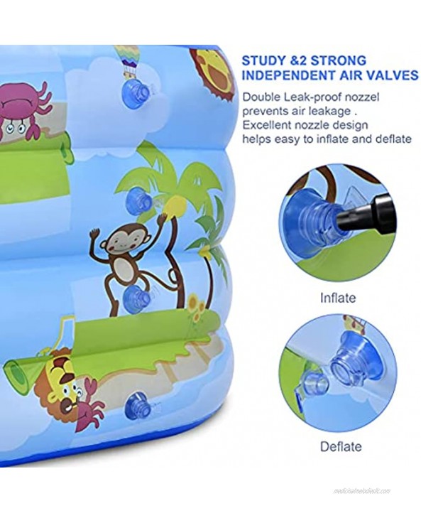Inflatable Swimming Pool Family Swim Center Inflatable Above Ground Swimming Pools for Kids Adults Toddlers Babies Outdoor Garden Yard Use 59 in x 43 in x 19.5 in