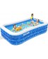 Inflatable Swimming Pool,118" X 72" X 22" Full-Size Family Blow Up Kiddie Pool for Kids Adults,Toddlers,Garden Outdoor with Backyard Summer Swim Center for Ages 3+