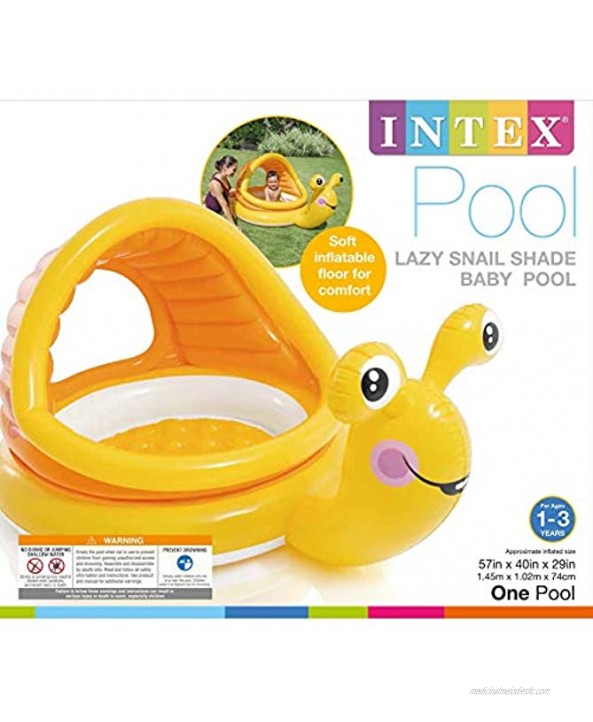 Intex Lazy Snail Shade Baby Pool Yellow