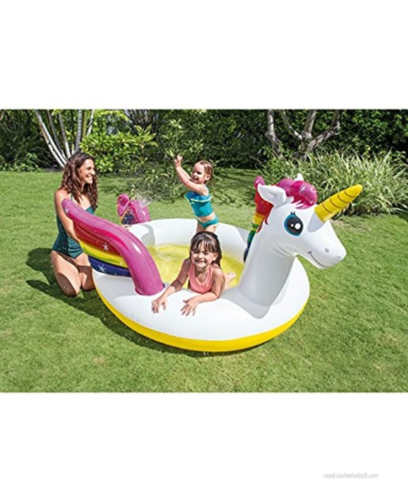 Intex Mystic Unicorn Inflatable Spray Pool 107 X 76 X 41 for Ages 2+