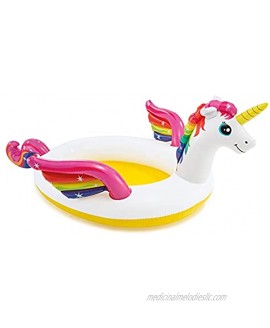 Intex Mystic Unicorn Inflatable Spray Pool 107" X 76" X 41" for Ages 2+
