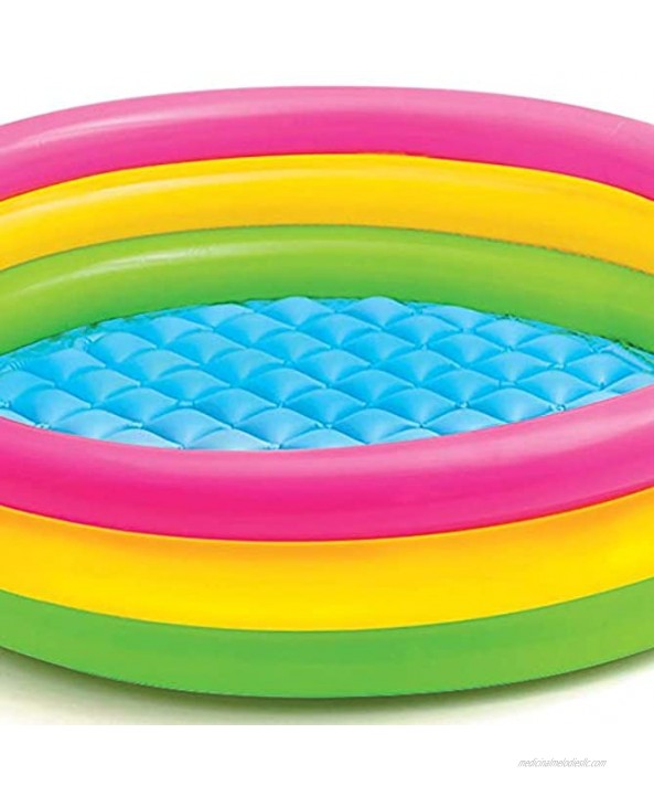Intex Sunset Glow 45 x 10 Soft Inflatable Colorful Kiddie 3+ Swimming Pool