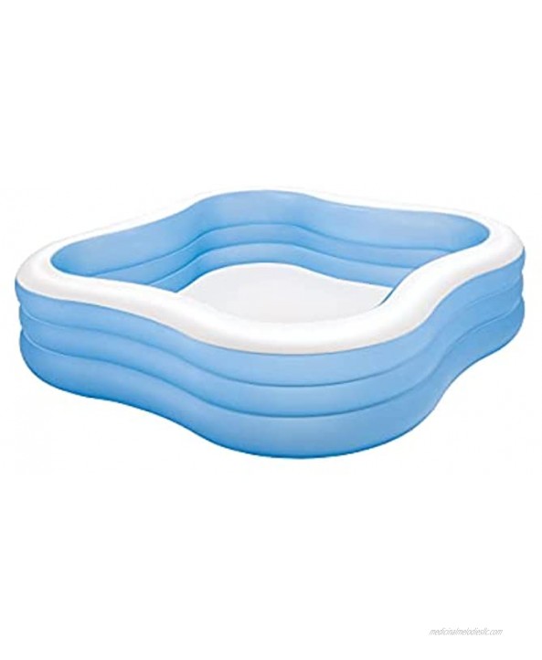 Intex Swim Center Family Inflatable Pool 90 X 90 X 22 for Ages 6+ Color may vary