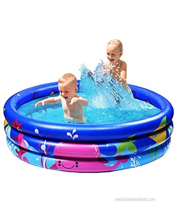 Joyjoz Kiddie Inflatable Swimming Pool for Kids Adults Toddler Baby 48" X 15" Inflatable Pool Blow Up Pool Family Play Center Ocean Pool for Garden,Backyard,Indoor and Outdoor