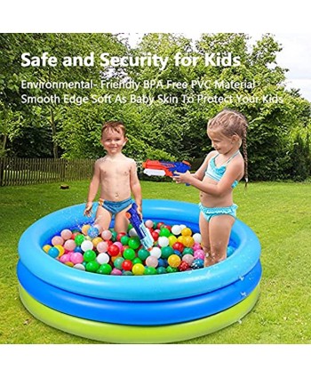 Joyjoz Kiddie Inflatable Swimming Pool for Kids Toddlers Baby and Adults Outdoor Backyard Family Swimming Blow Up Pools Above Ground 15x48'' for Summer Play Center Water Games Toys