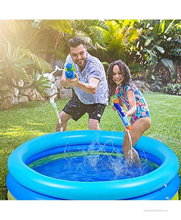 Joyjoz Kiddie Inflatable Swimming Pool for Kids Toddlers Baby and Adults Outdoor Backyard Family Swimming Blow Up Pools Above Ground 15x48'' for Summer Play Center Water Games Toys
