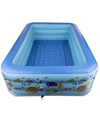 NBBNFT Inflatable Swimming Pools Summer Water Party Kiddie Pool Outdoor Backyard Family Blow Up Pool for Kids Adults Electric Pump Included,83" X 55" X 19"