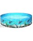 Outbool Inflatable Kiddie Pool，Inflation-Free Hard Plastic Swimming Pool Folding Pool Round Swimming Pool for Babies Kids Adults（124.74.7in）