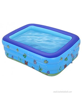 Satkago Swimming Pool 59 x 43inch Thickened Inflatable Swimming Pool Family Outdoor Backyard Summer Water Play Center for 1-3 Kids Children Ages 3+