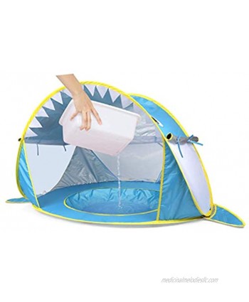 SHXKUAN 2021 Upgrade Baby Pop Up Tent,Beach Shade Baby Pool Tent,UPF 50+ Sun Shelter Waterproof for Toddler Aged 0-4 Years Blue