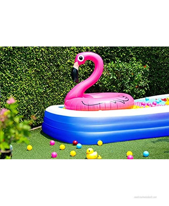 Zoetime Family Inflatable Swimming Pool Above Ground for Kids Adults Baby Children for Age 6+ 120 X 72 X 22 Full-sized Kiddie Blow up Pool Summer Water Toy Durable for Outdoor Garden Backyard