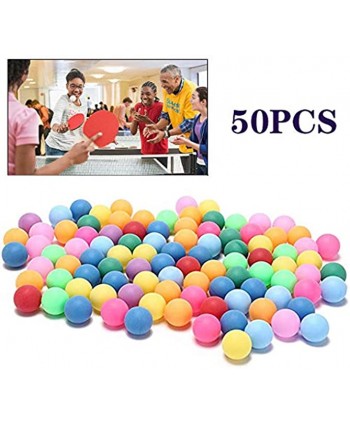 10 50 Pack Colored Pong Balls 40mm 2.4g Entertainment Table Tennis Balls Bulk Plastic Ping Pong Balls for Beer Pong Games Advertising Art Crafts Outdoor Sports Party and Pet Toy