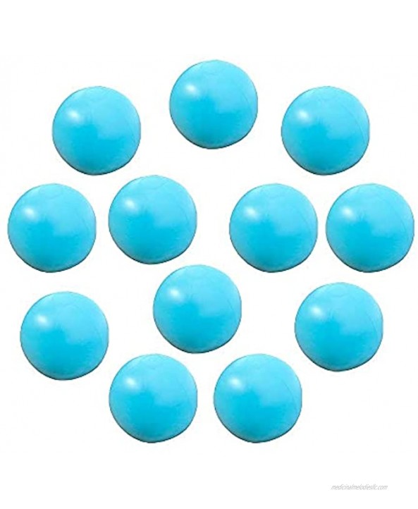 12 Pure Blue Beach Balls Summer Beach Pool Party Decoration Gift Game Toy lnflatable Beach Balls 12 Pack