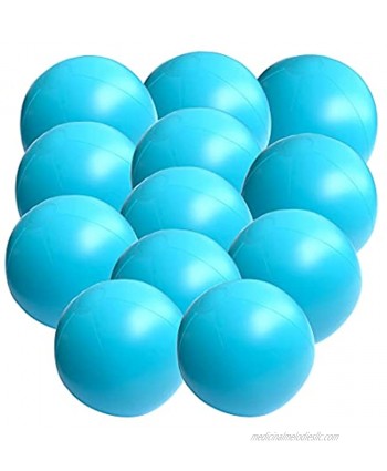 12" Pure Blue Beach Balls Summer Beach Pool Party Decoration Gift Game Toy lnflatable Beach Balls 12 Pack