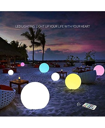 16'' LED Beach Ball Inflatable LED Light Up Pool Toys 13 Colors Glow Ball with Remote Control for Beach Indoor Outdoor Games and Decoration 2PCS
