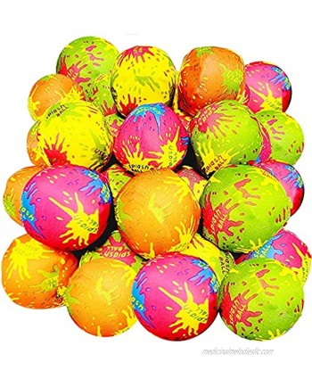 24 Pack 1.9" Water Splash Balls,Reusable Water Balloons,Absorbent Soaker Water Balls for Kids,Summer Beach Swimming Pool Party Favors,Kids Pool Toys,Outdoor Water Activities for Kids
